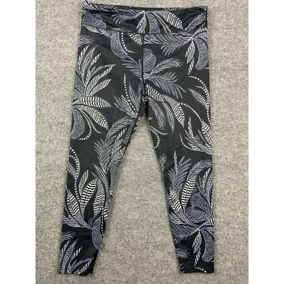 JoyLab Pants - Joy Lab Capri Yoga Hi Waist Leggings Women's XL Palm Leaves Athletic Pants